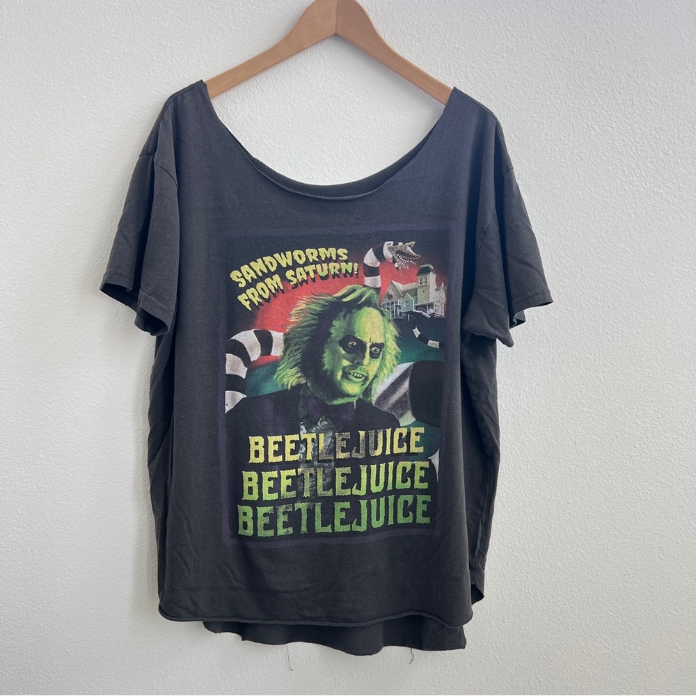 Beetlejuice Off The Shoulder Horror Tee